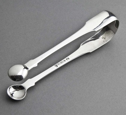 American Coin Silver Sugar Tongs - Charleston, South Carolina - Jamaican Silver Marks